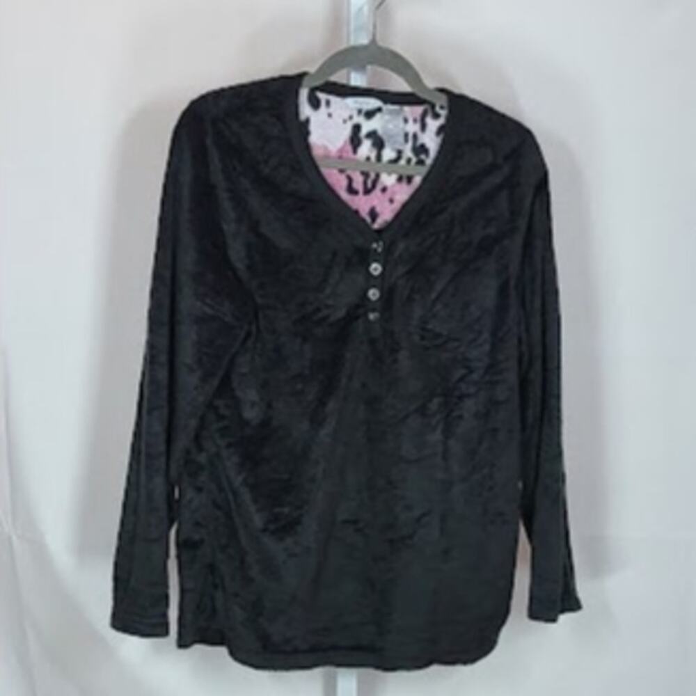 Girls Soft Black Pajama Top by Mayfair – Size Large